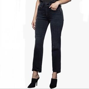 Good American Black Straight Leg Jeans